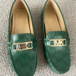 Michael Kors Camila Logo Perforated Moccasin w/ Gold Accent